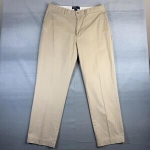 Vintage Polo Ralph Lauren Chino Pants Mens 38x32 Tan Flat Front Classic Fit 90s